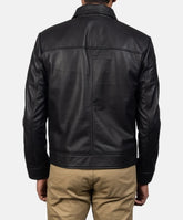 Iron Drift Black Zipper Leather Jacket